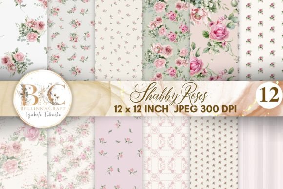 Download Shabby Chic Rose Pink Digital Paper - Chic Collection