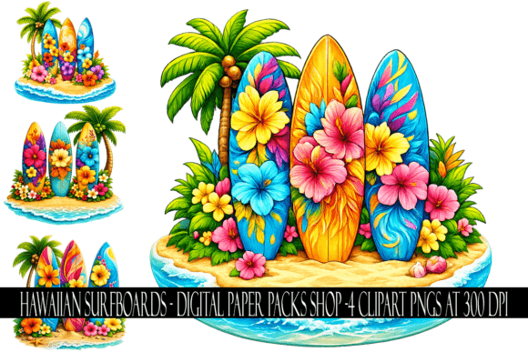 Download Hawaiian Surfboard Clipart - Premium Resources