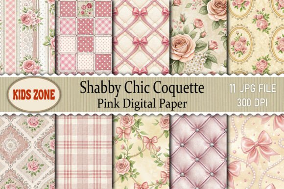 Download Shabby Chic Coquette Pink Digital Paper - Chic Collection