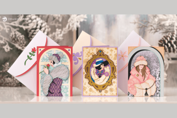 Download Winter Fashionista Note Cards SVG Bundle - Premium Resources