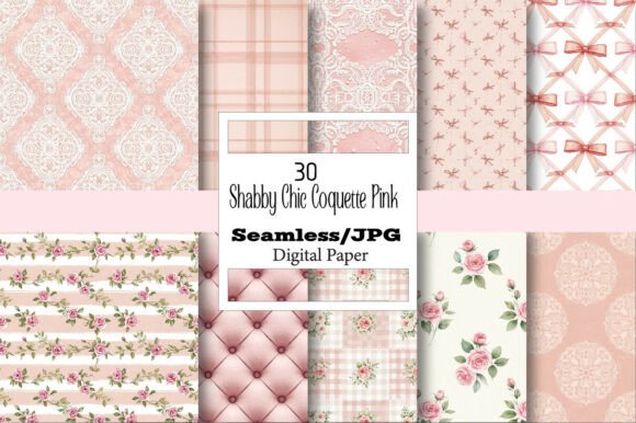 Download Shabby Chic Coquette Pink Digital Paper - Chic Collection