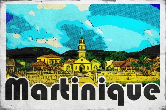 Download Martinique Carribean Retro Poster - Carribean Collection