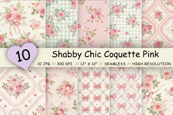 Download Shabby Chic Coquette Pink Digital Paper - Chic Collection