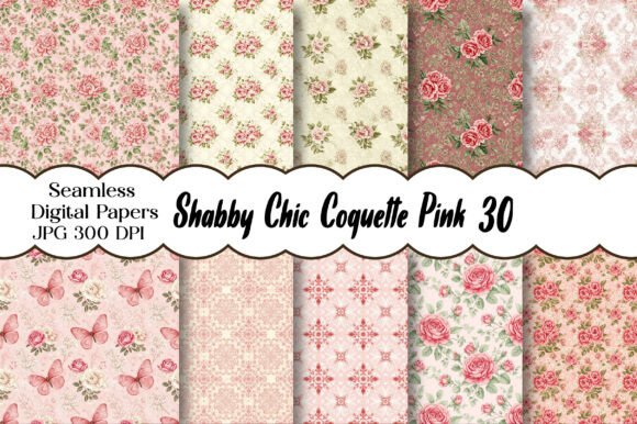 Download Shabby Chic Coquette Pink Digital Paper - Chic Collection